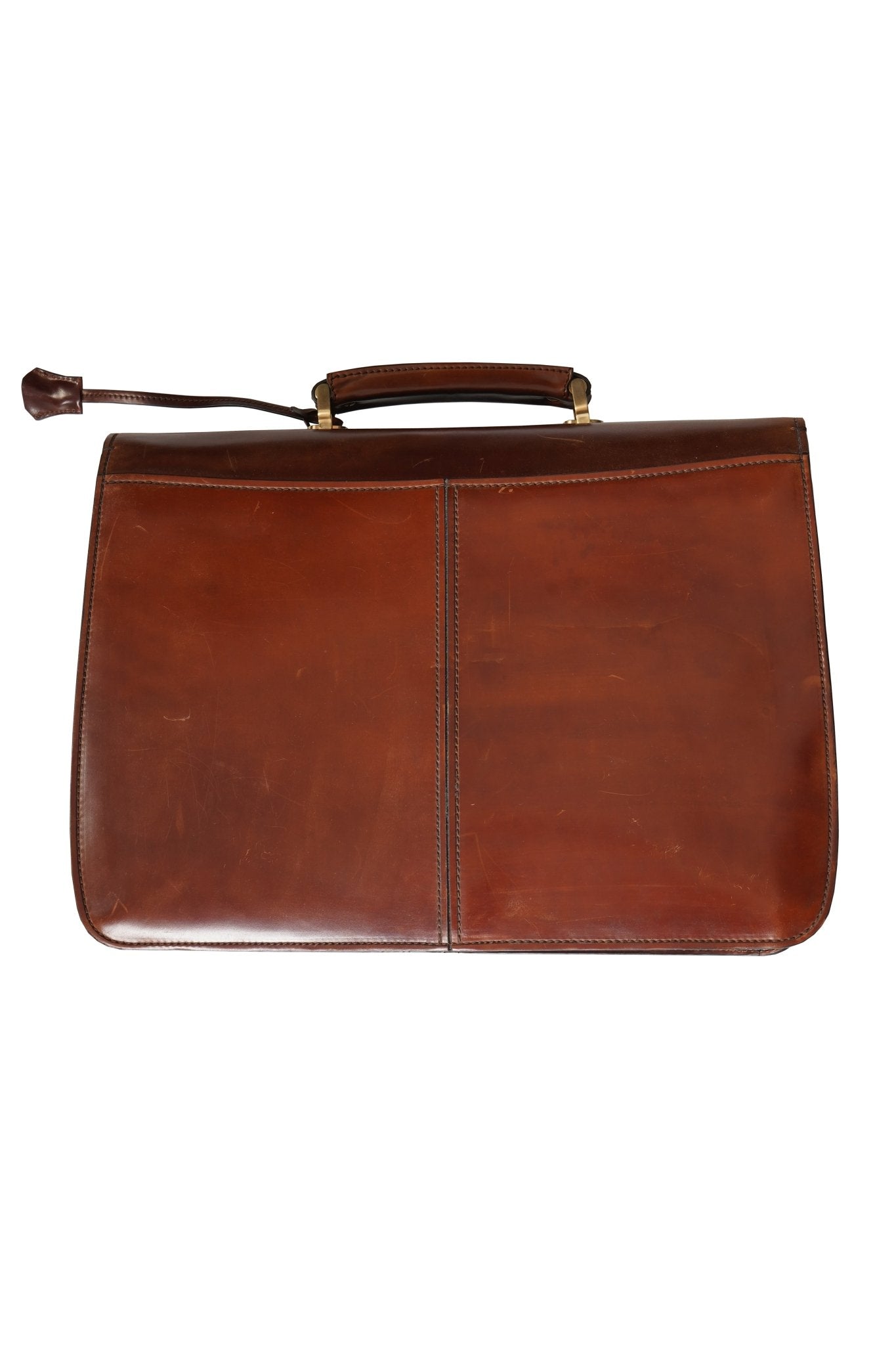 Tardini Double-Gusset Shell Cordovan Business Briefcase - Overture Gifts