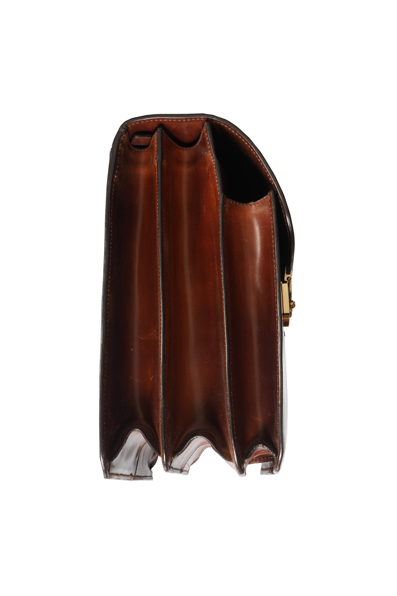Tardini Double-Gusset Shell Cordovan Business Briefcase - Overture Gifts