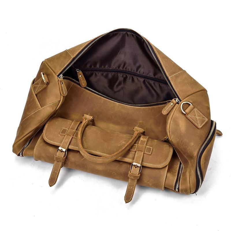 The Bard Weekender | Handmade Leather Duffle Bag - Overture Gifts