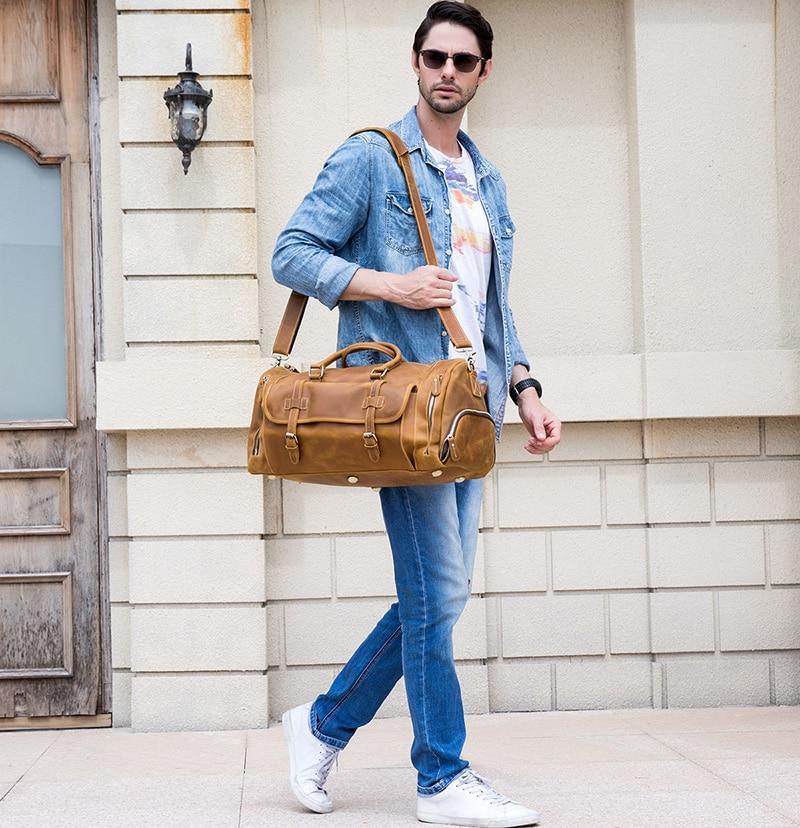 The Bard Weekender | Handmade Leather Duffle Bag - Overture Gifts