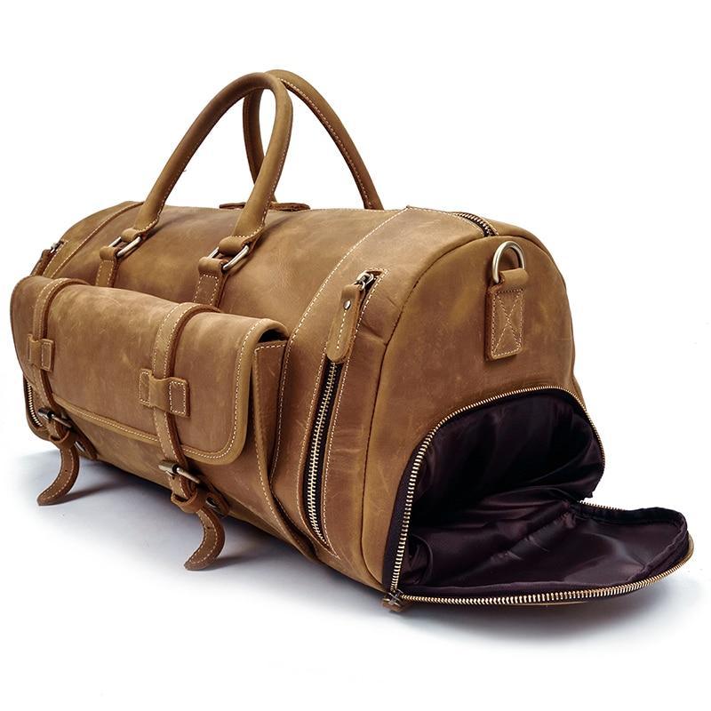 The Bard Weekender | Handmade Leather Duffle Bag - Overture Gifts