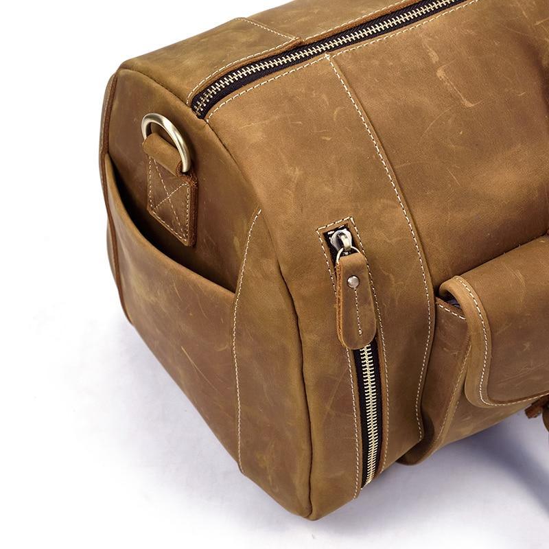 The Bard Weekender | Handmade Leather Duffle Bag - Overture Gifts