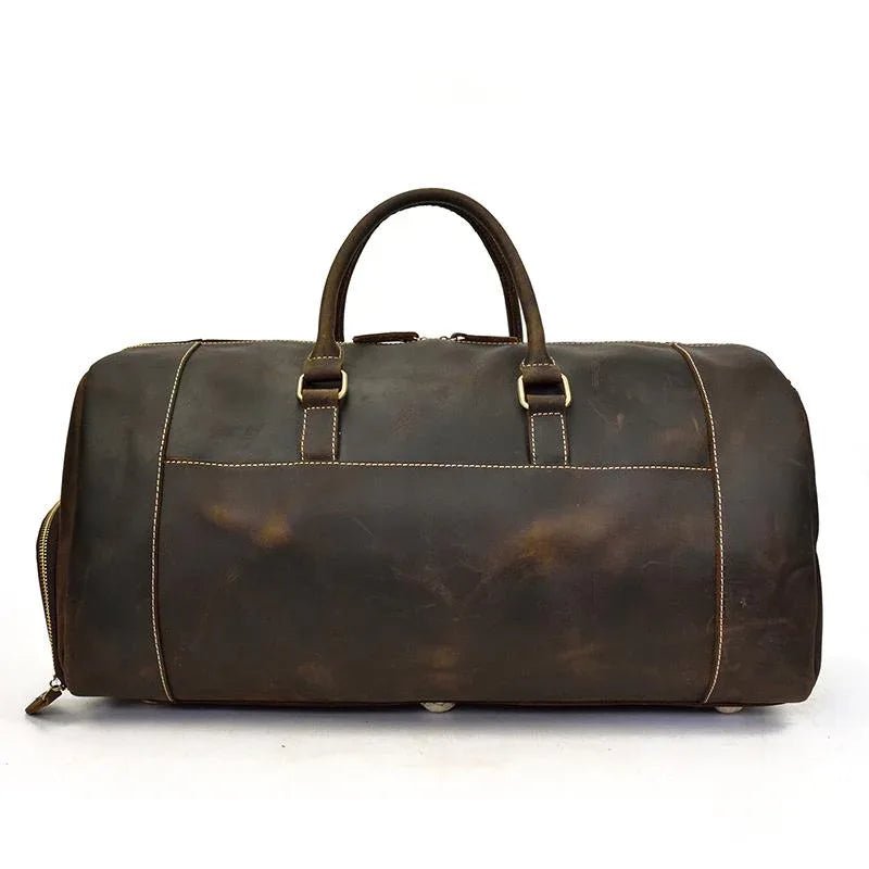 The Bard Weekender | Handmade Leather Duffle Bag - Overture Gifts