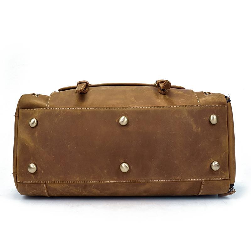 The Bard Weekender | Handmade Leather Duffle Bag - Overture Gifts
