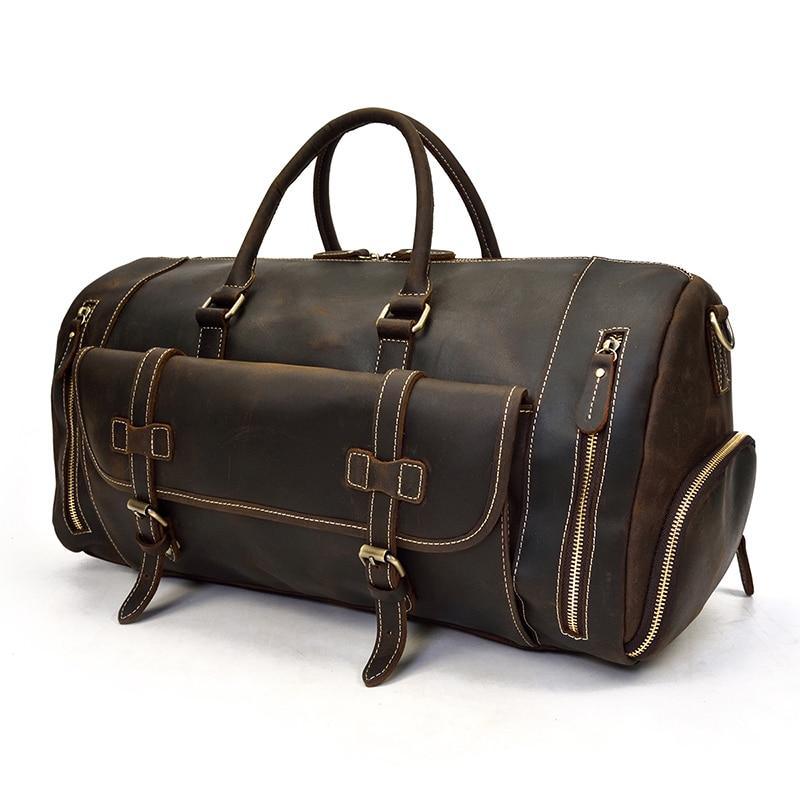 The Bard Weekender | Handmade Leather Duffle Bag - Overture Gifts