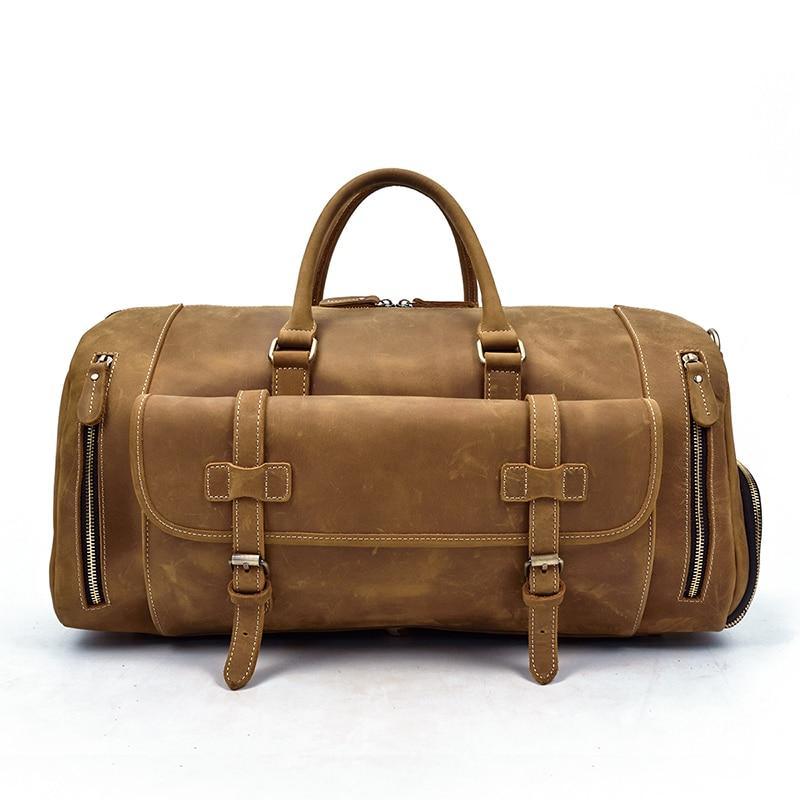 The Bard Weekender | Handmade Leather Duffle Bag - Overture Gifts