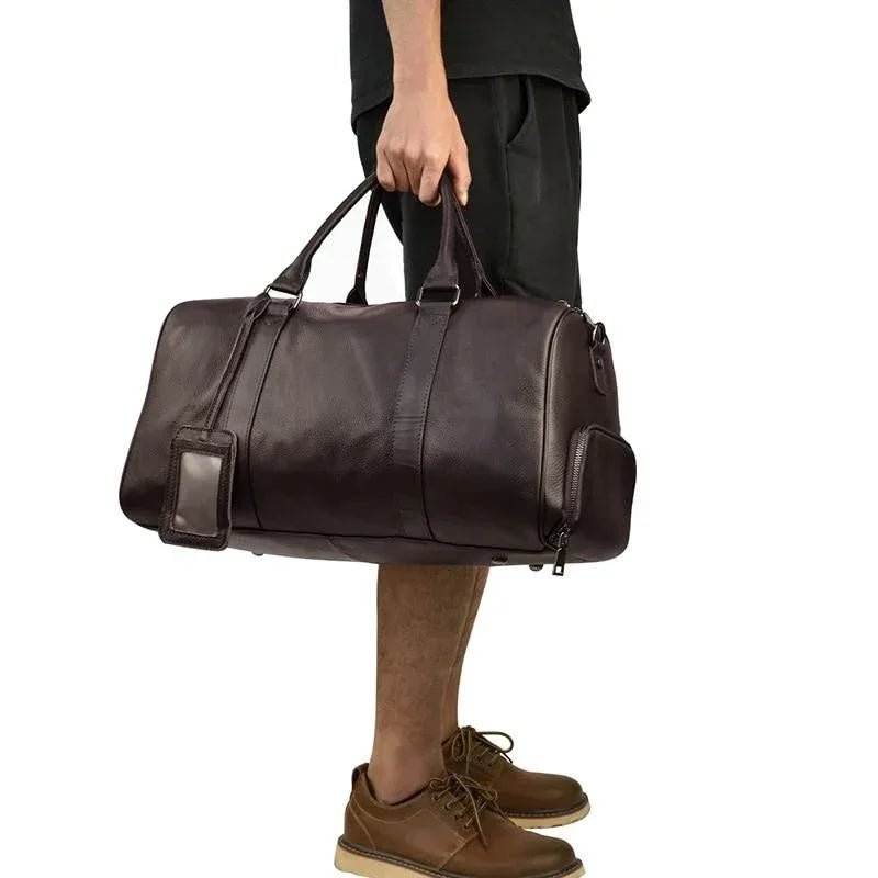 The Endre Weekender | Vintage Leather Duffle Bag - Overture Gifts