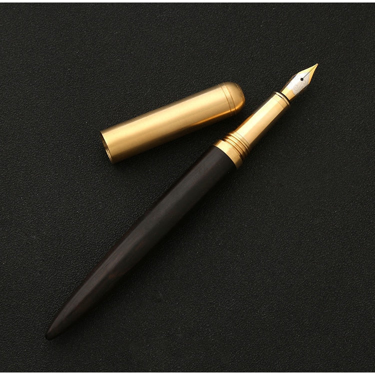 The Hemmingway | Handmade Wood and Brass Fountain Pen - Overture Gifts