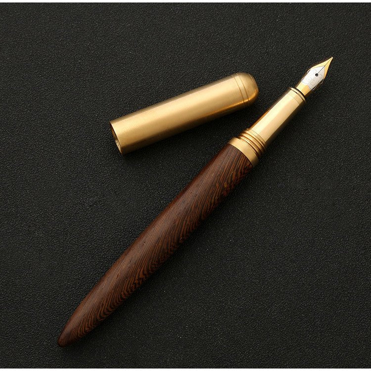 The Hemmingway | Handmade Wood and Brass Fountain Pen - Overture Gifts
