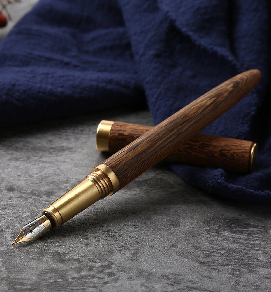 The Hemmingway | Handmade Wood and Brass Fountain Pen - Overture Gifts