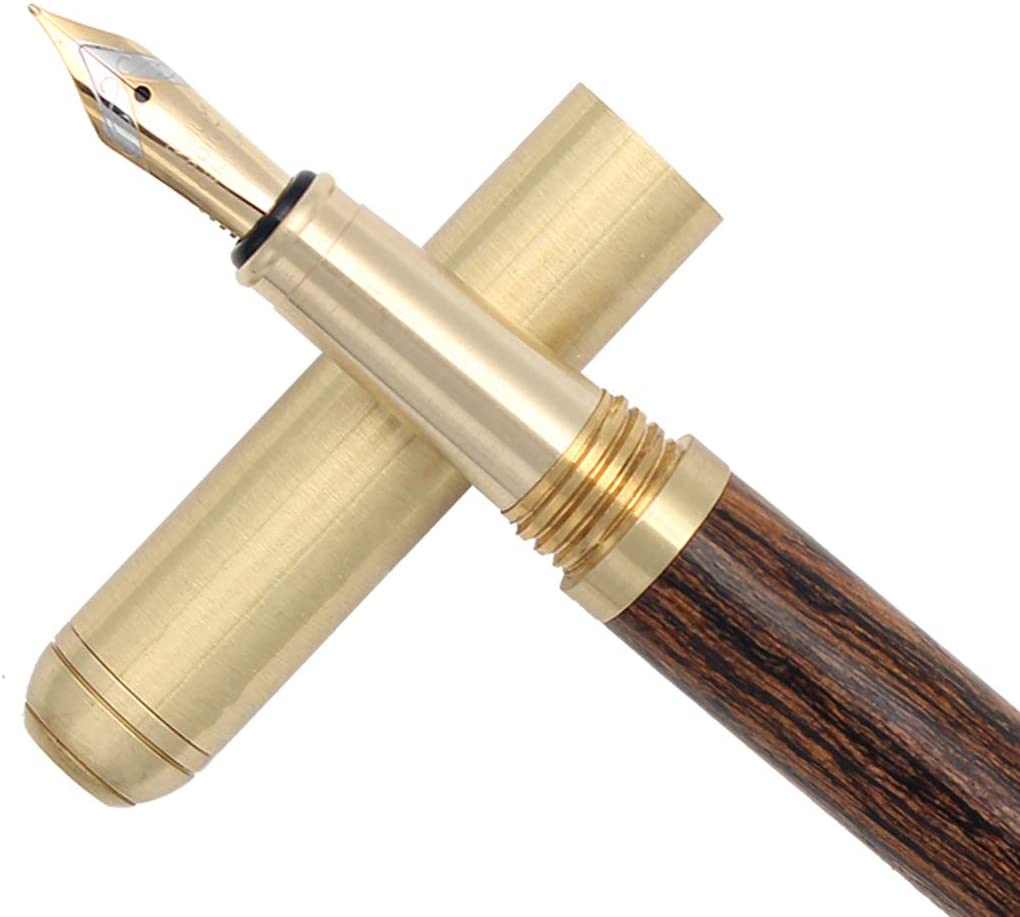The Hemmingway | Handmade Wood and Brass Fountain Pen - Overture Gifts