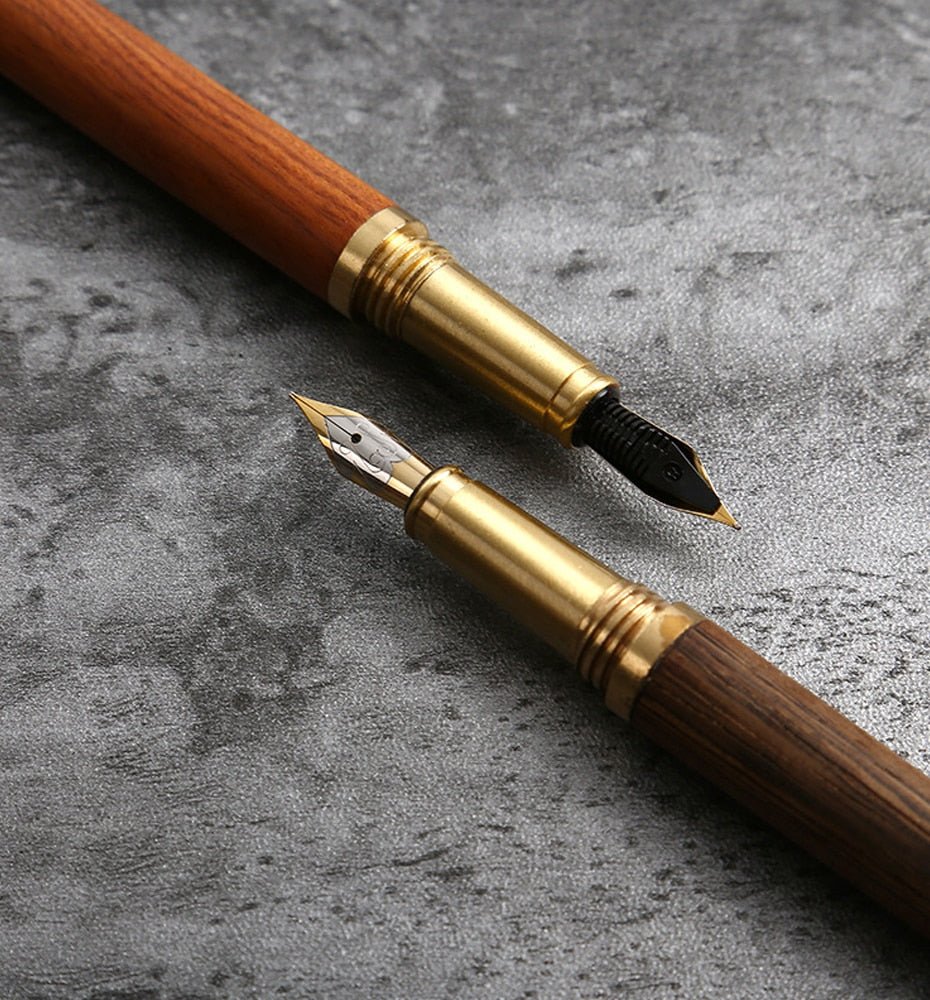 The Hemmingway | Handmade Wood and Brass Fountain Pen - Overture Gifts