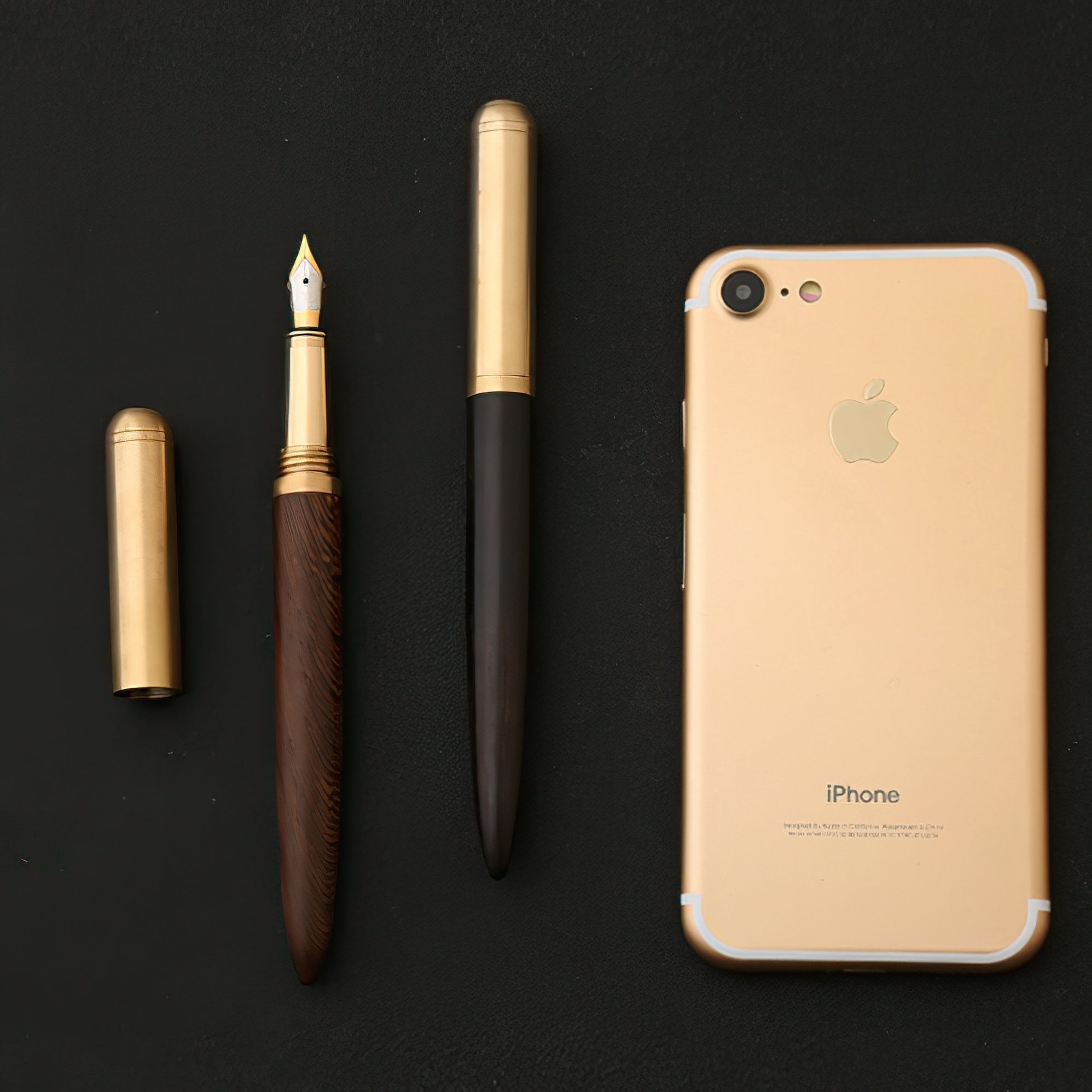 The Hemmingway | Handmade Wood and Brass Fountain Pen - Overture Gifts