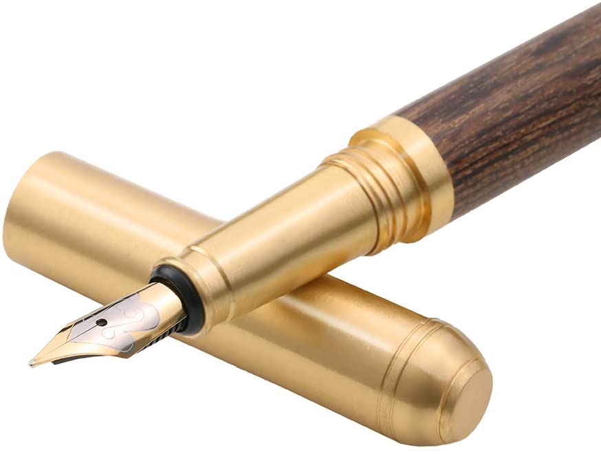 The Hemmingway | Handmade Wood and Brass Fountain Pen - Overture Gifts