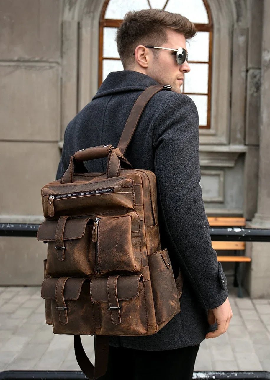 The Shelby Backpack | Handmade Genuine Leather Backpack - Overture Gifts