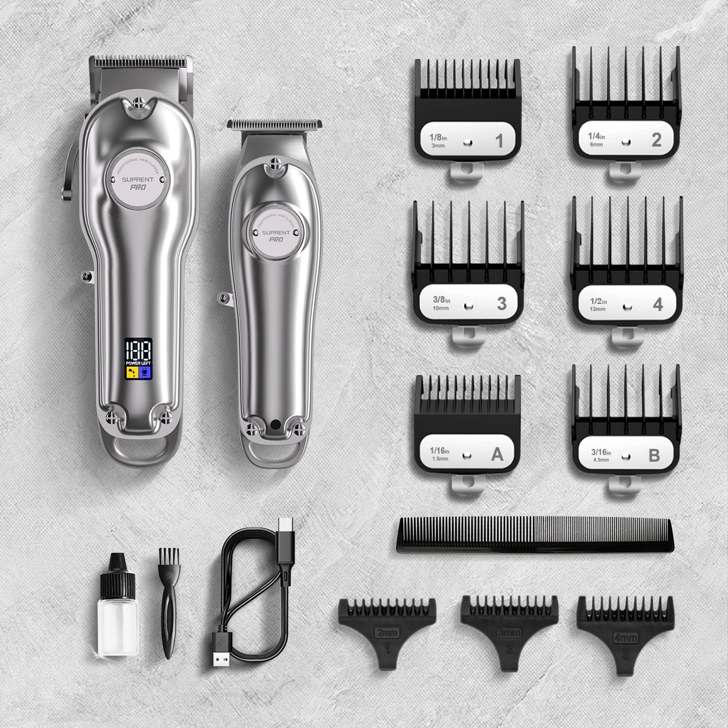 The Silver Knight Professional Clipper and Trimmer Set - HC596SX - Overture Gifts