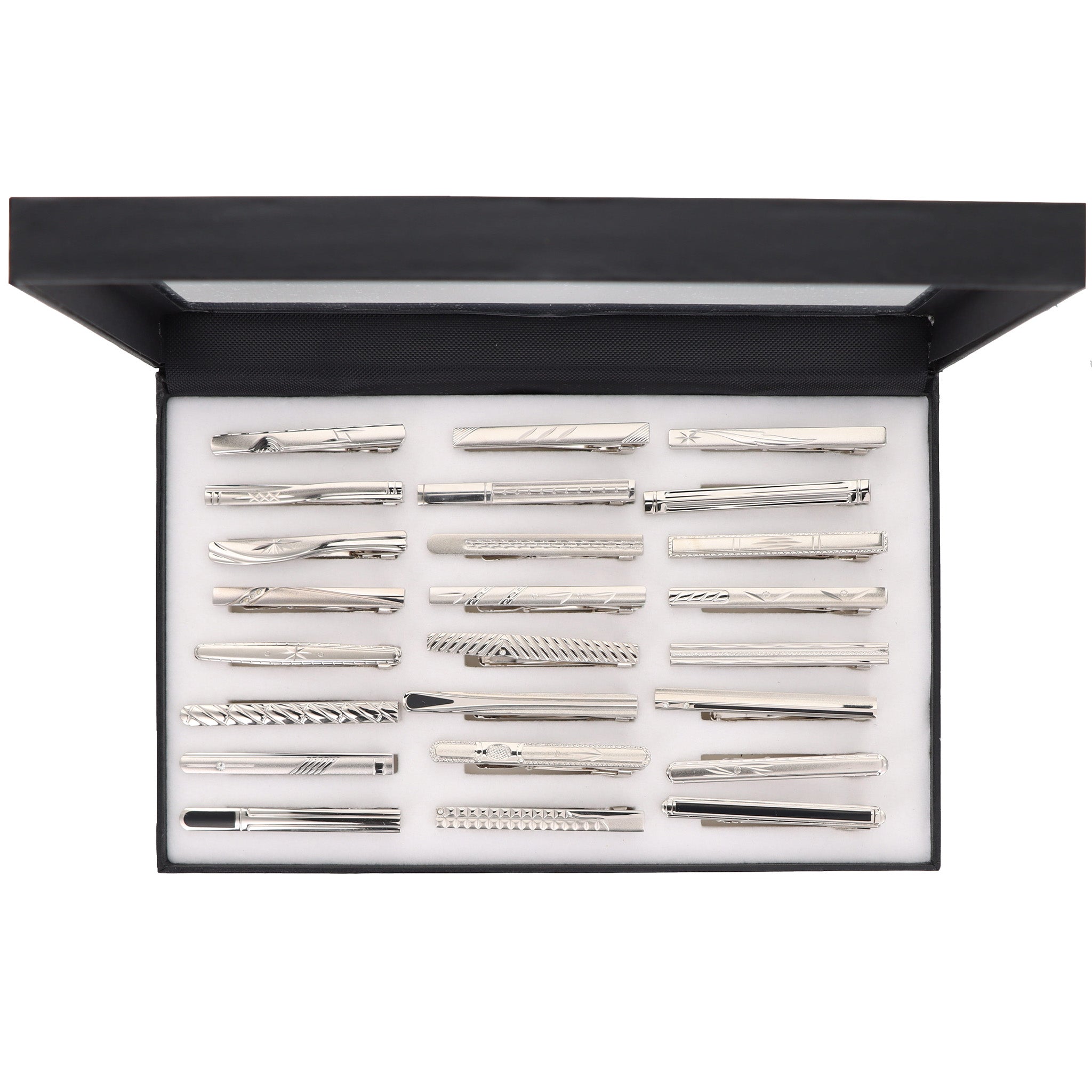 Vittorio Vico Tie Bars in Presentation Box: 24 Pack