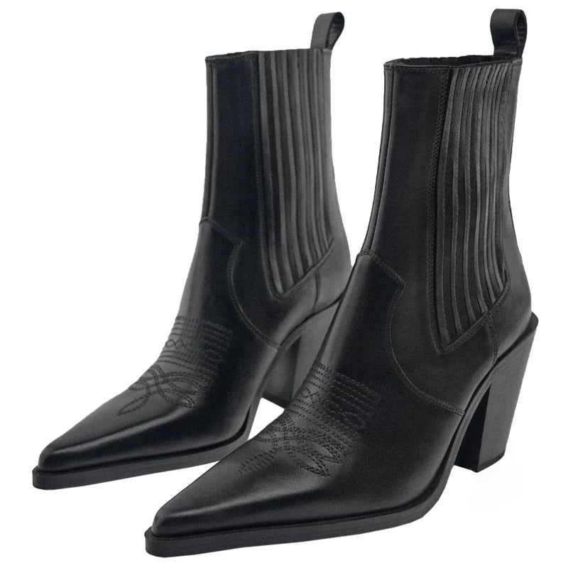 Timeless Appeal: Genuine Leather Ankle Booties - Overture Gifts