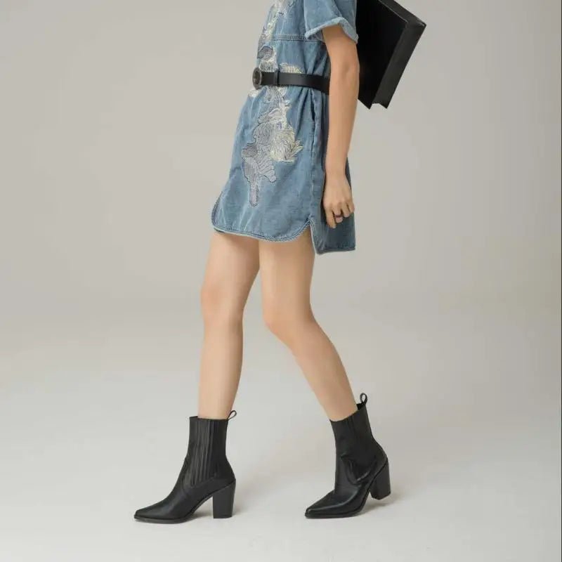 Timeless Appeal: Genuine Leather Ankle Booties - Overture Gifts