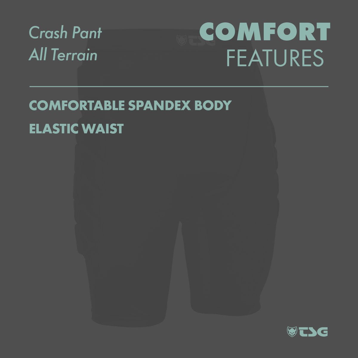 TSG - Protective Shorts - Crash Pant All Terrain - Black - Overture Gifts