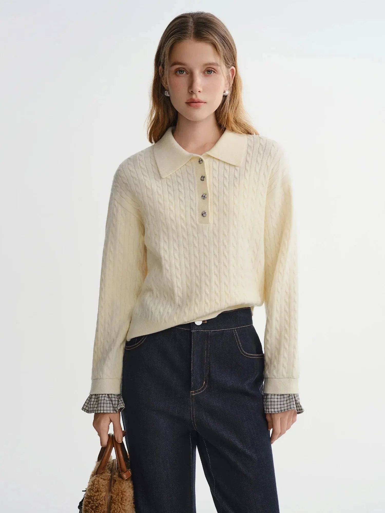 Twist Knit Cable Stitch Sweater - Overture Gifts