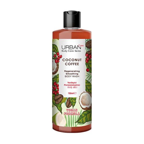 Urban Care Coconut Coffee Shower Gel - Moisturizing, Vegan, Paraben-Free Body Wash for Dry Skin