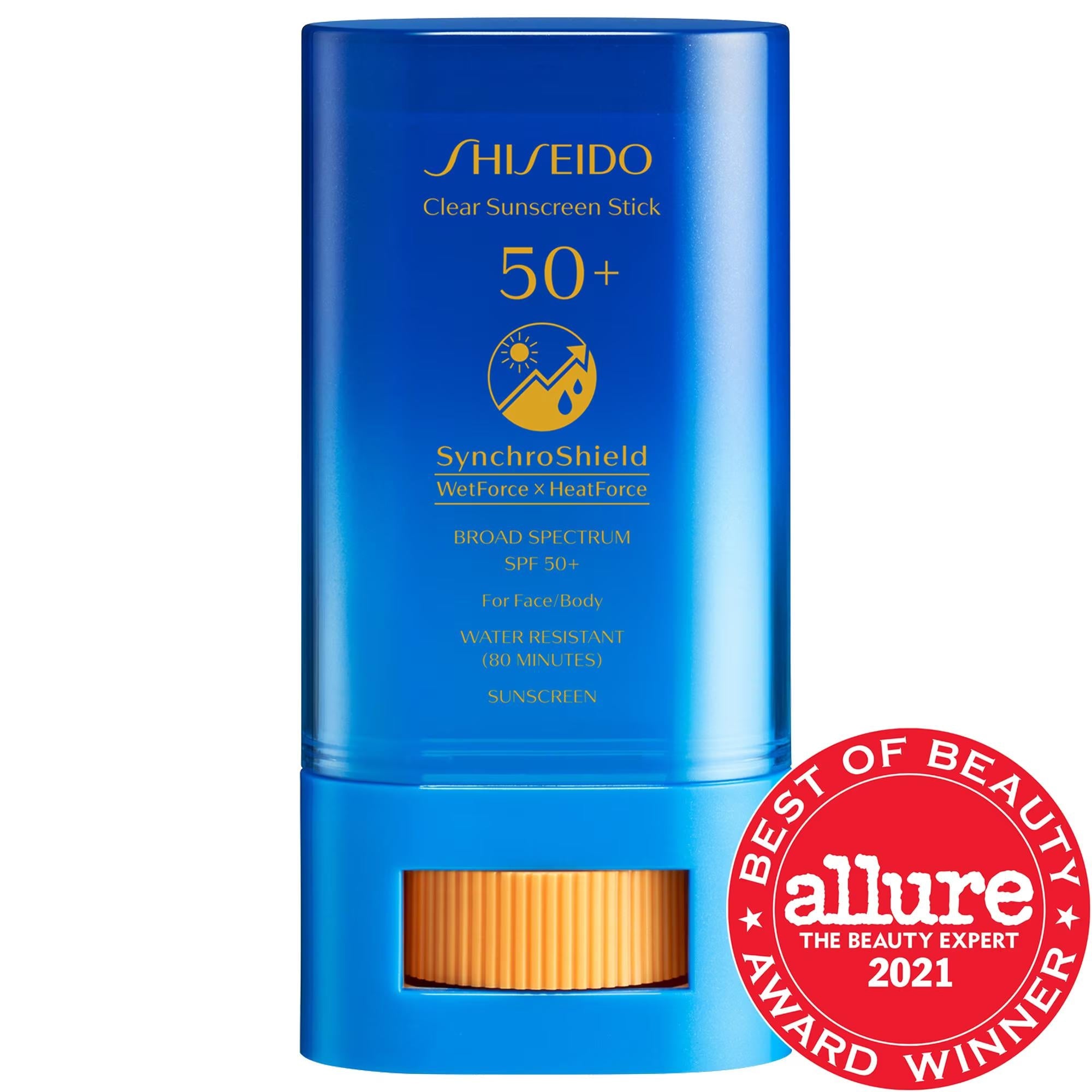 Shiseido Clear Sunscreen Stick SPF 50: Broad Spectrum Protection, Portable, Hydrating & Ideal for Sensitive Skin