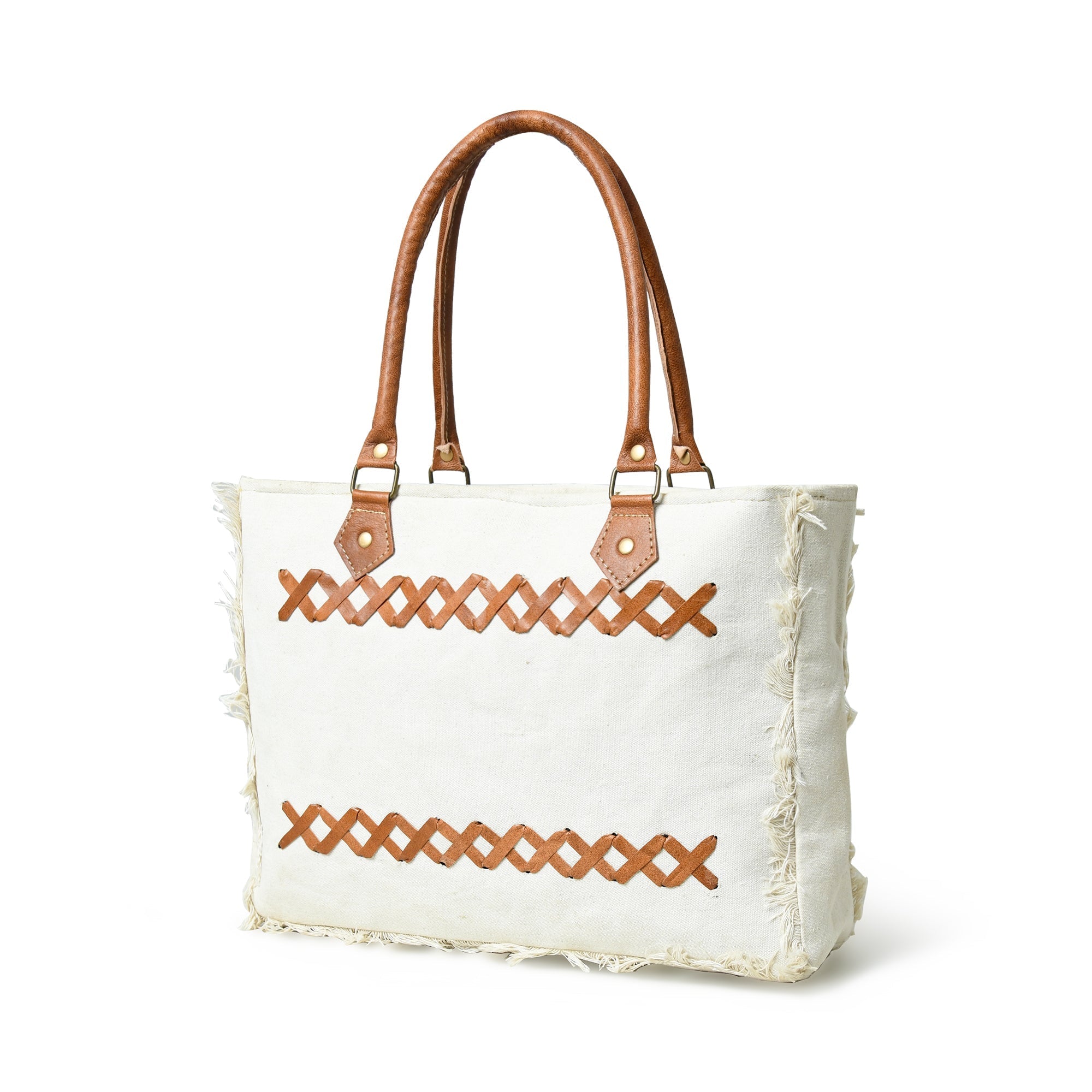 Urban Zigzag Canvas Shopper's Tote - Overture Gifts