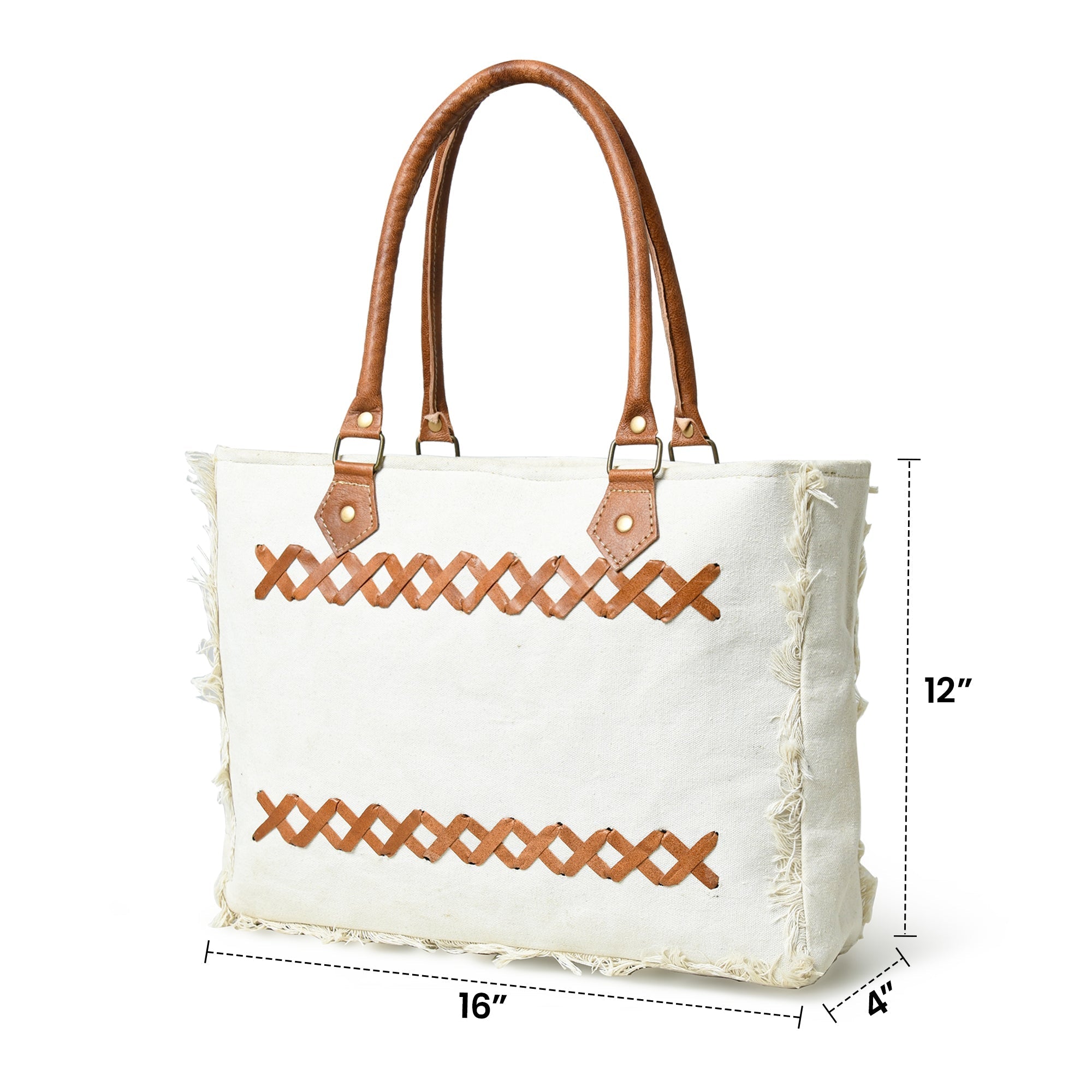 Urban Zigzag Canvas Shopper's Tote - Overture Gifts