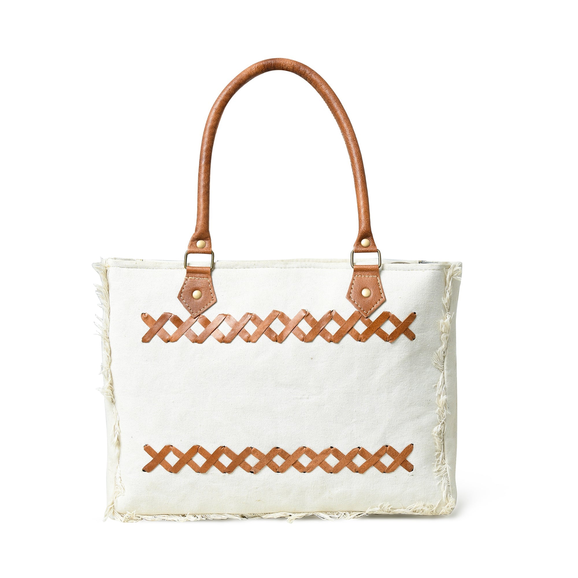 Urban Zigzag Canvas Shopper's Tote - Overture Gifts