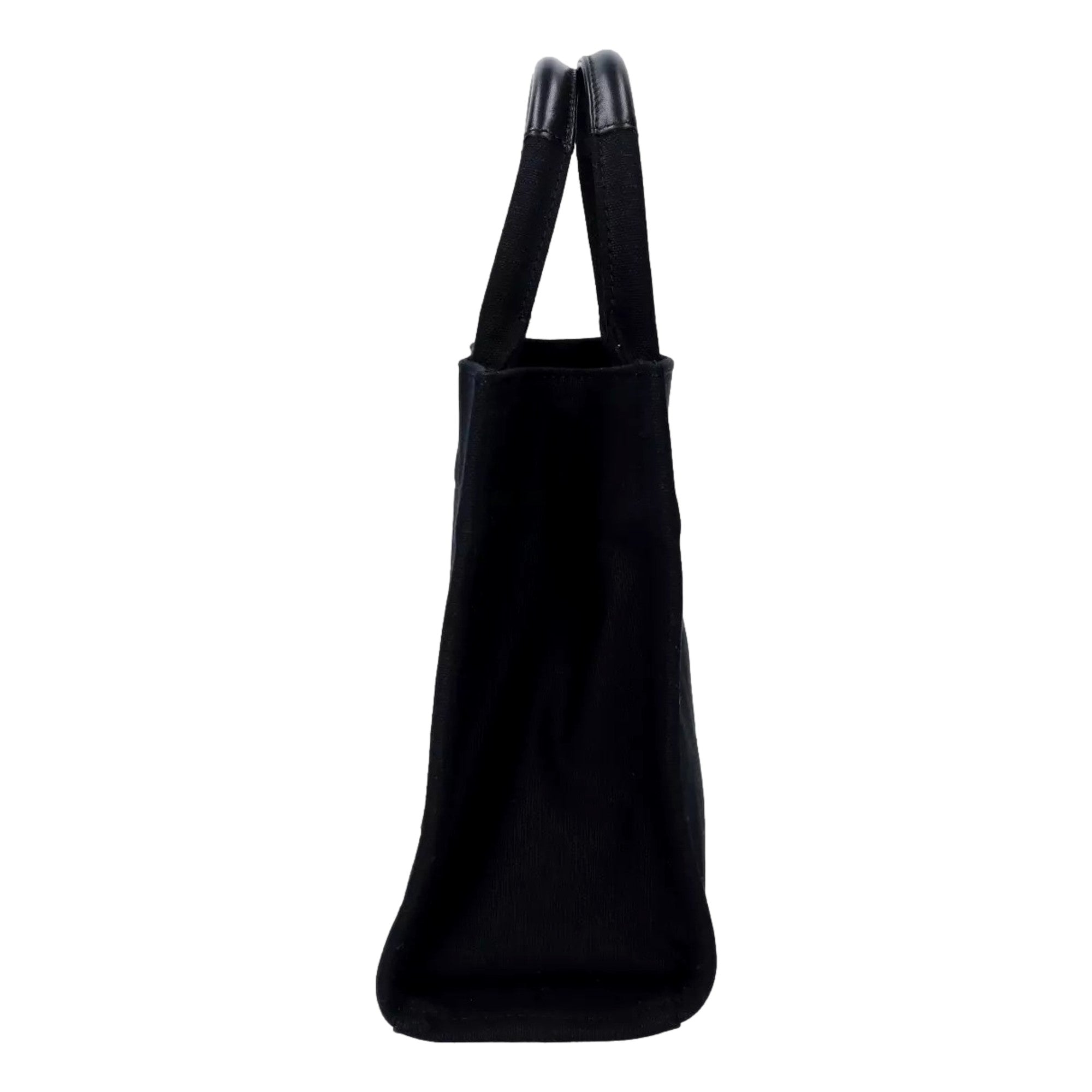 Versace Mini Tote Bag Nero Black Canvas Studded Logo Crossbody