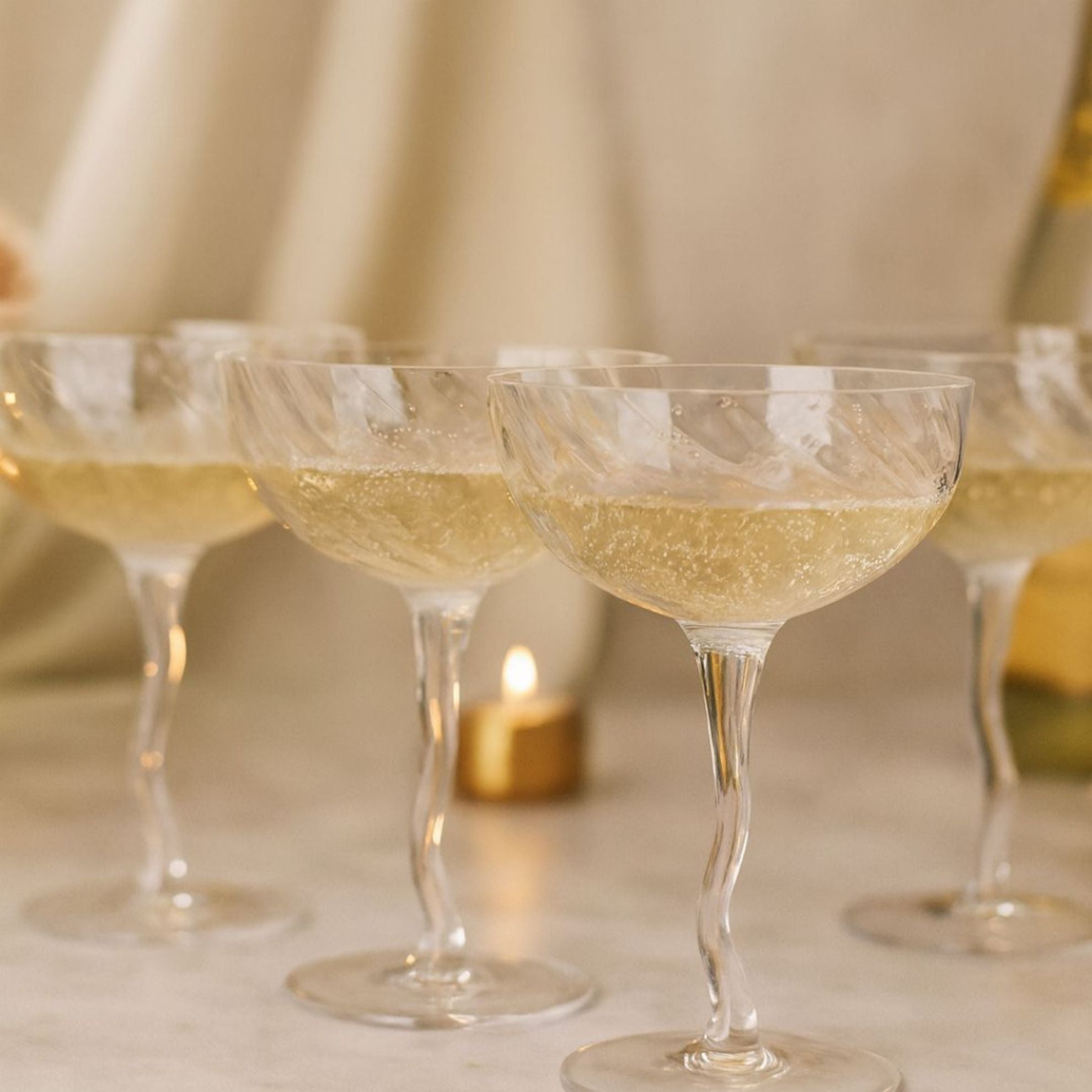 Vivre Luxury Crystal Coupe Glasses – Set of 4 - Overture Gifts