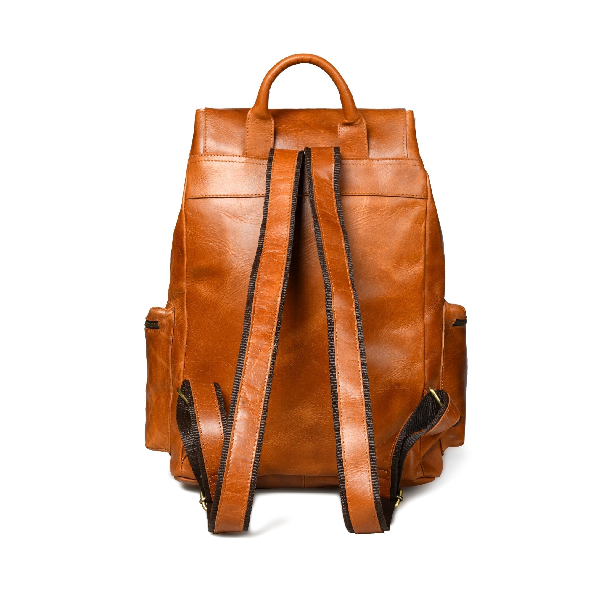 Vortex Leather Backpack: Tan Brown - Overture Gifts