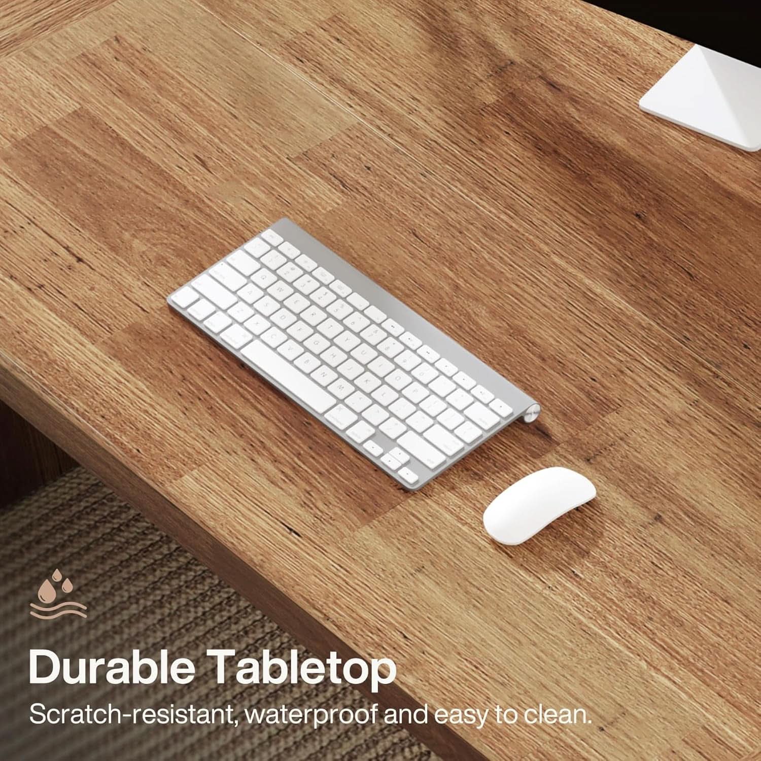 Walnut 70 Inch Executive Desk For Home Office Workspace - Overture Gifts