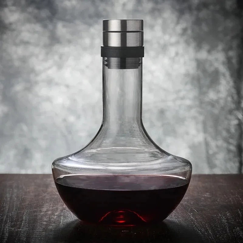 Wine Decanter Built-in Aerator Pourer Carafe Red Wine Decanter 100% Lead-free Crystal Glass Wine Hand-held Aerator - Overture Gifts