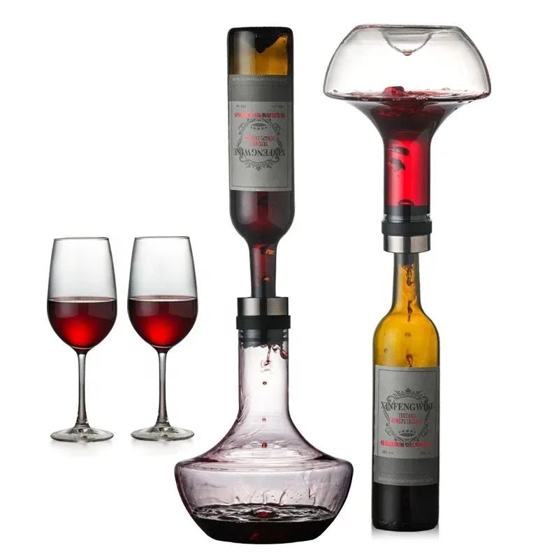 Wine Decanter Built-in Aerator Pourer Carafe Red Wine Decanter 100% Lead-free Crystal Glass Wine Hand-held Aerator - Overture Gifts