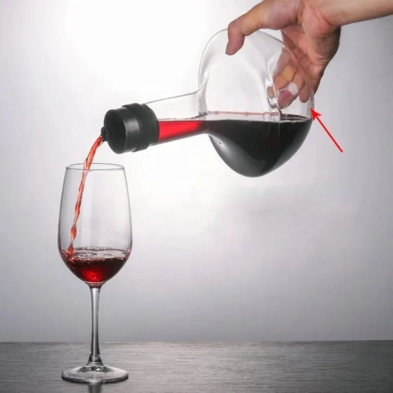 Wine Decanter Built-in Aerator Pourer Carafe Red Wine Decanter 100% Lead-free Crystal Glass Wine Hand-held Aerator - Overture Gifts