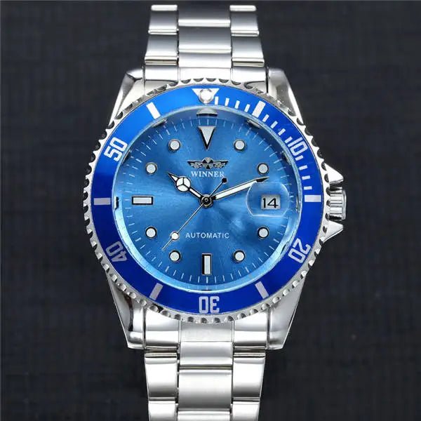 Winner Top Brand Luxury Blue Men Watch Automatic Skeleton Mechanical Wristwatch Male Man Watches Hour Relogio Masculino - Overture Gifts
