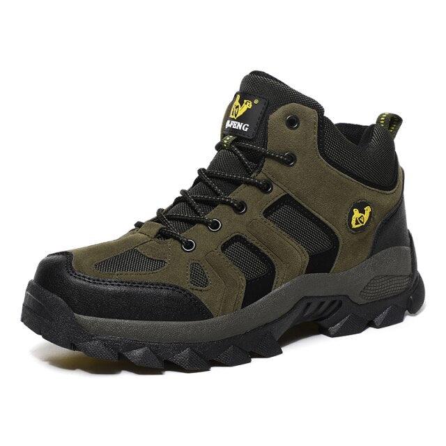 Winter Ankle Boots Mens Snow Warm Fur Leather Hiking Boots Outdoor Hunting Men's Work Warm Hiking Boots High Top Winter Outdoor Walking Lace Up Anti-Slip Breathable Ankle Booties For Mens - Overture Gifts