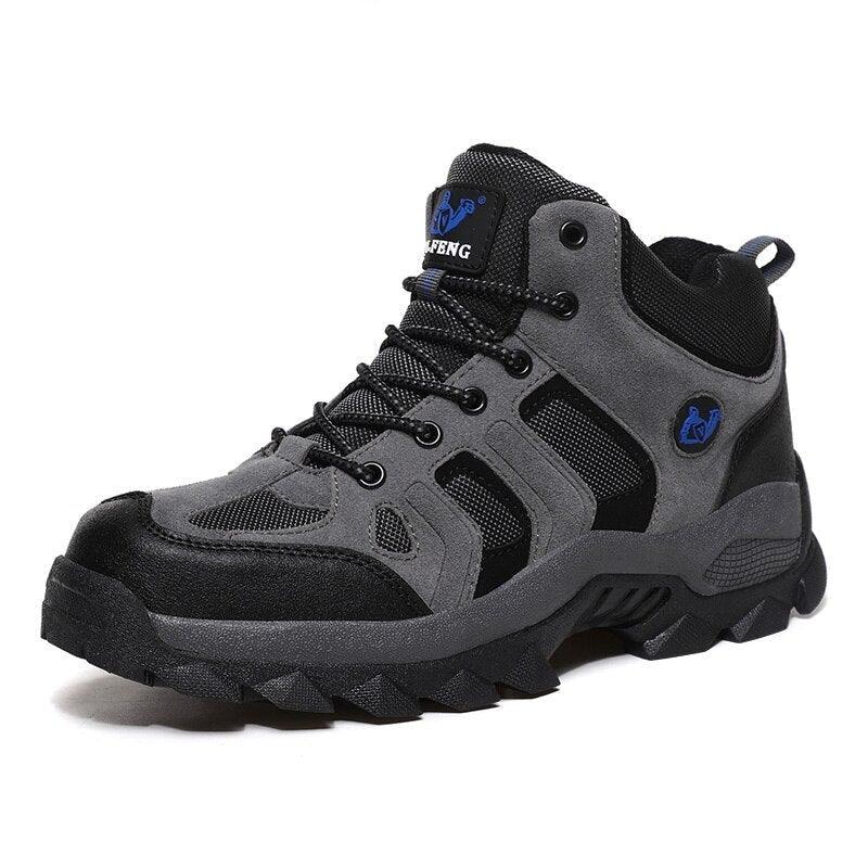 Winter Ankle Boots Mens Snow Warm Fur Leather Hiking Boots Outdoor Hunting Men's Work Warm Hiking Boots High Top Winter Outdoor Walking Lace Up Anti-Slip Breathable Ankle Booties For Mens - Overture Gifts