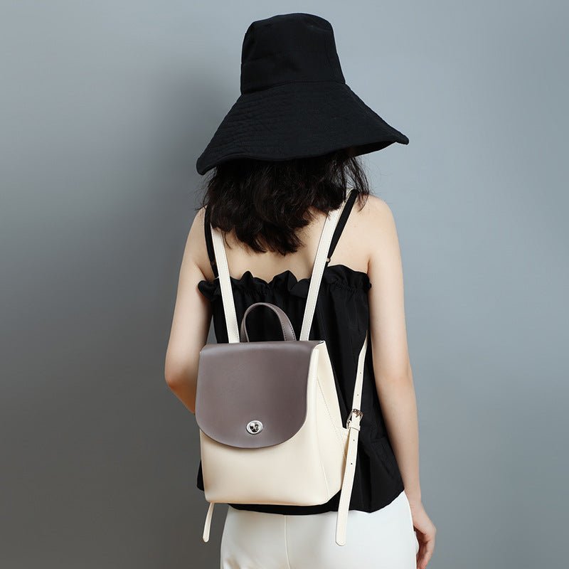 Women backpack purse medium capacity genuine leather - Overture Gifts