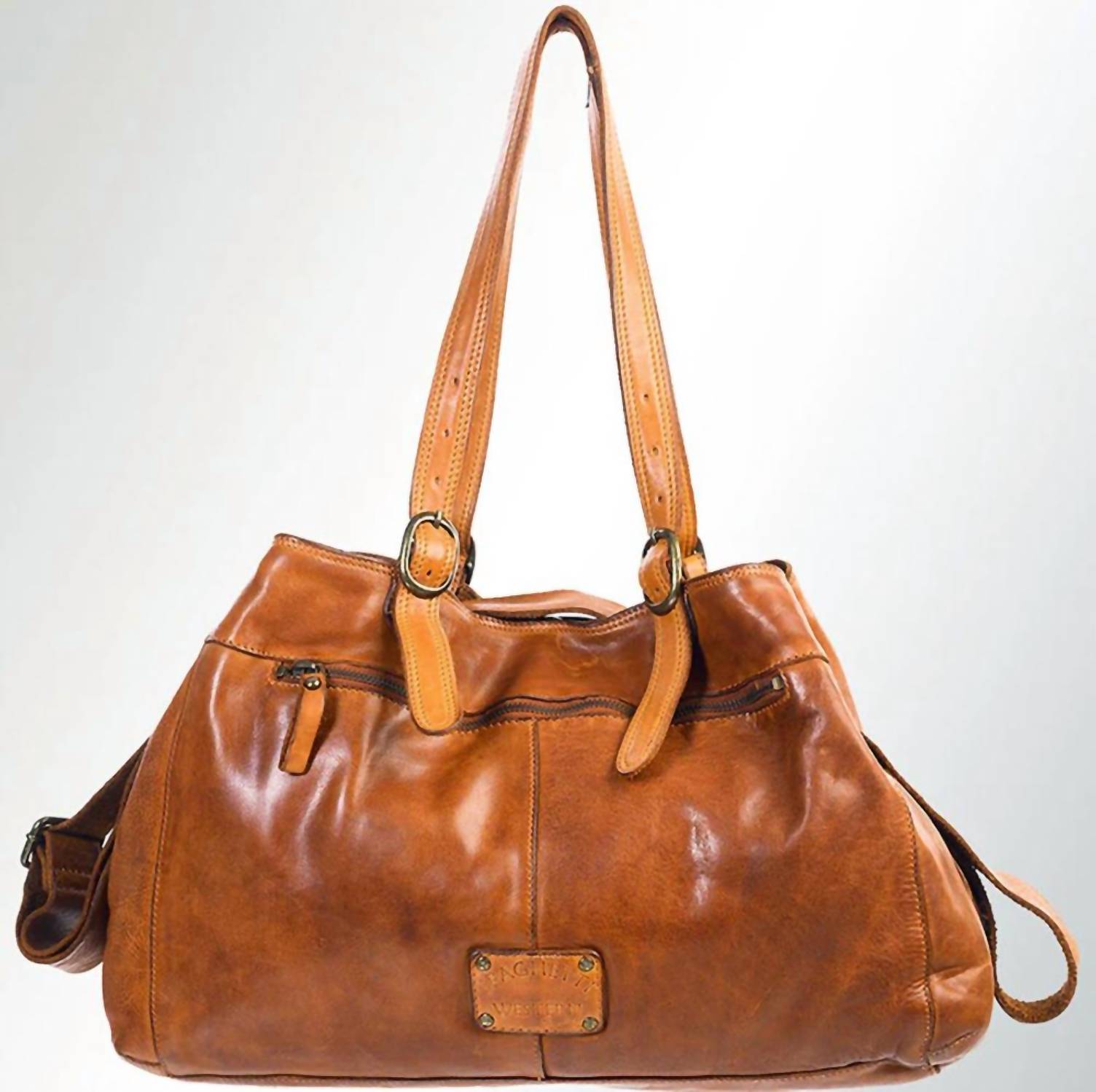 Women's Genuine Leather Tote Bag - Overture Gifts