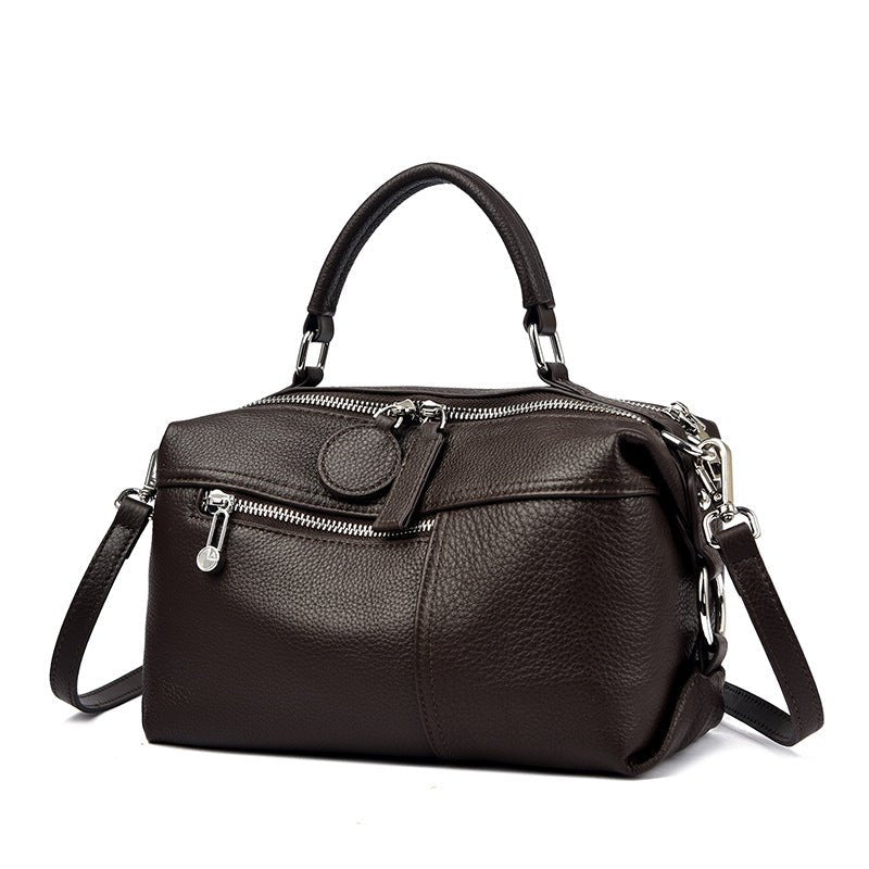 Womens Shoulder Bag Made From Premium Full-grain Cowhide For A Luxurious - Overture Gifts