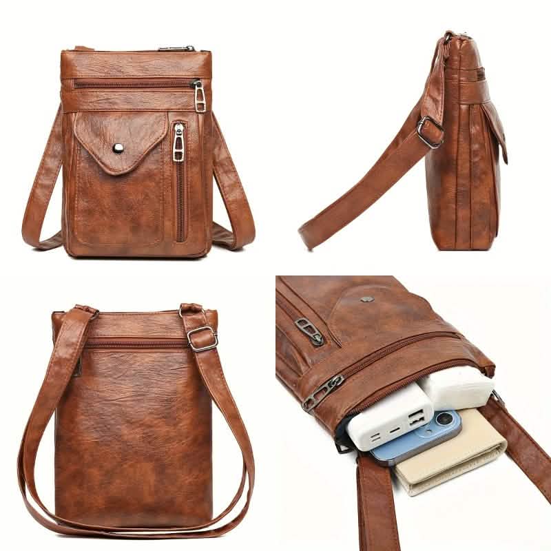 Women’s Vintage Leather Crossbody Bag - Overture Gifts