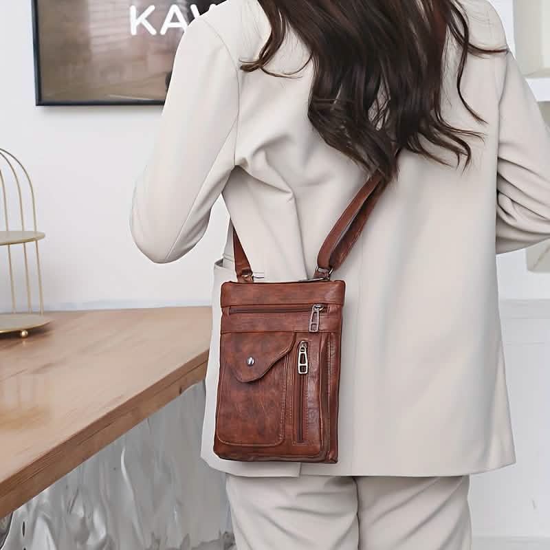 Women’s Vintage Leather Crossbody Bag - Overture Gifts