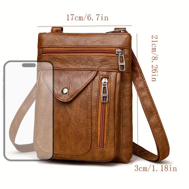 Women’s Vintage Leather Crossbody Bag - Overture Gifts