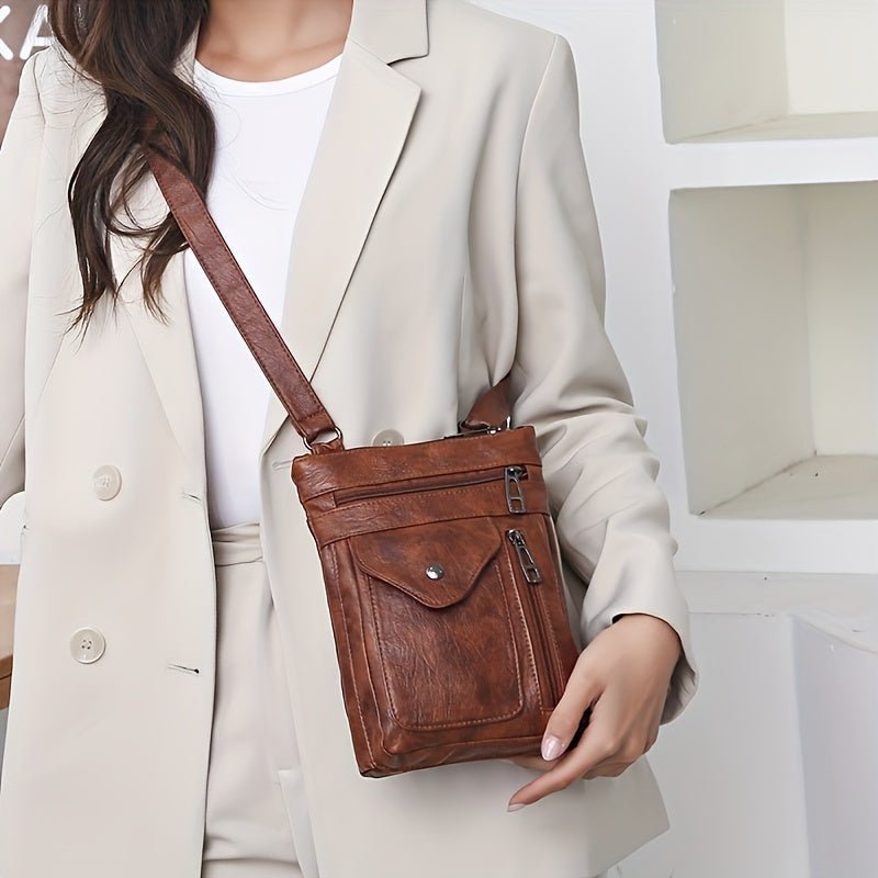 Women’s Vintage Leather Crossbody Bag - Overture Gifts