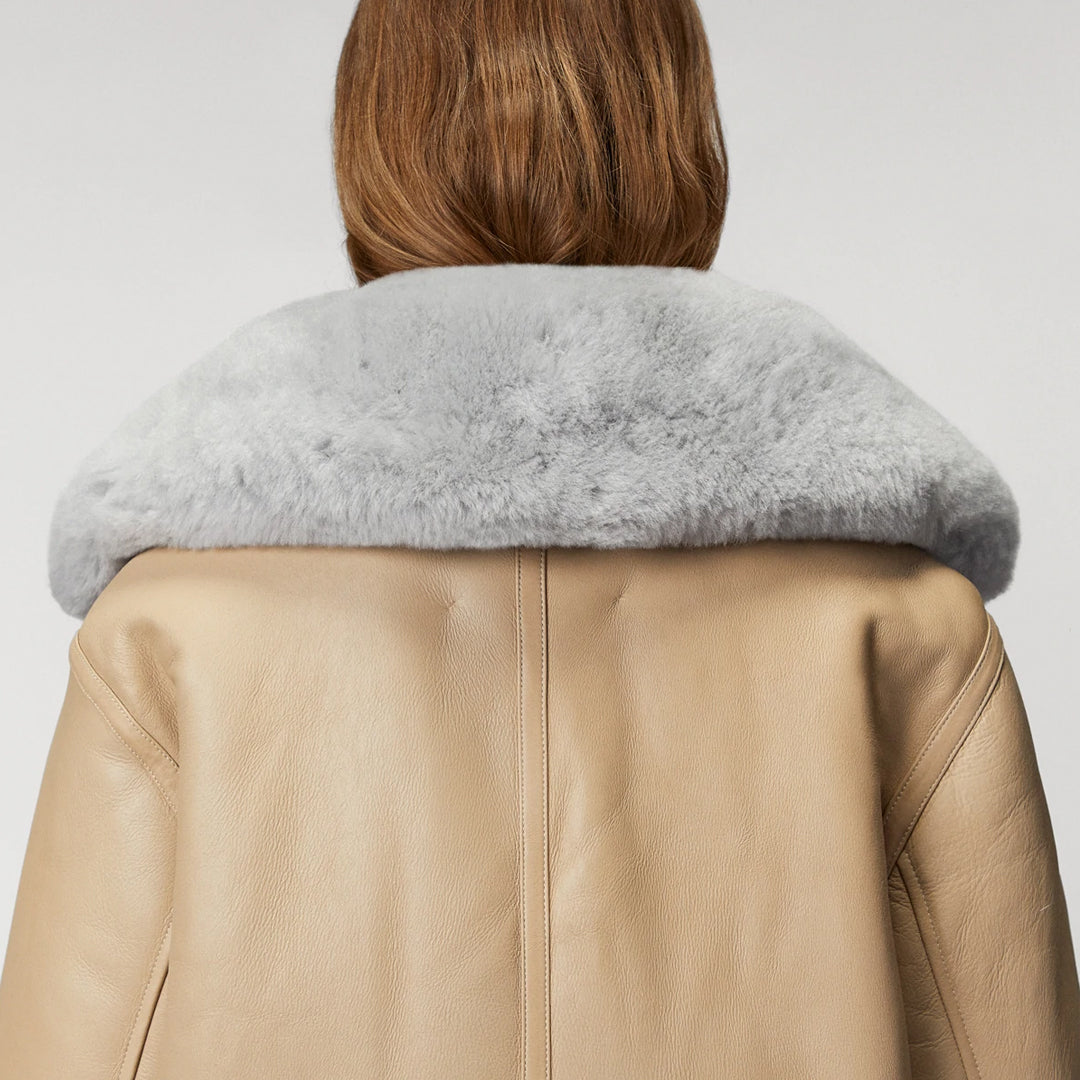 Women’s Shearling Aviator Leather Jacket