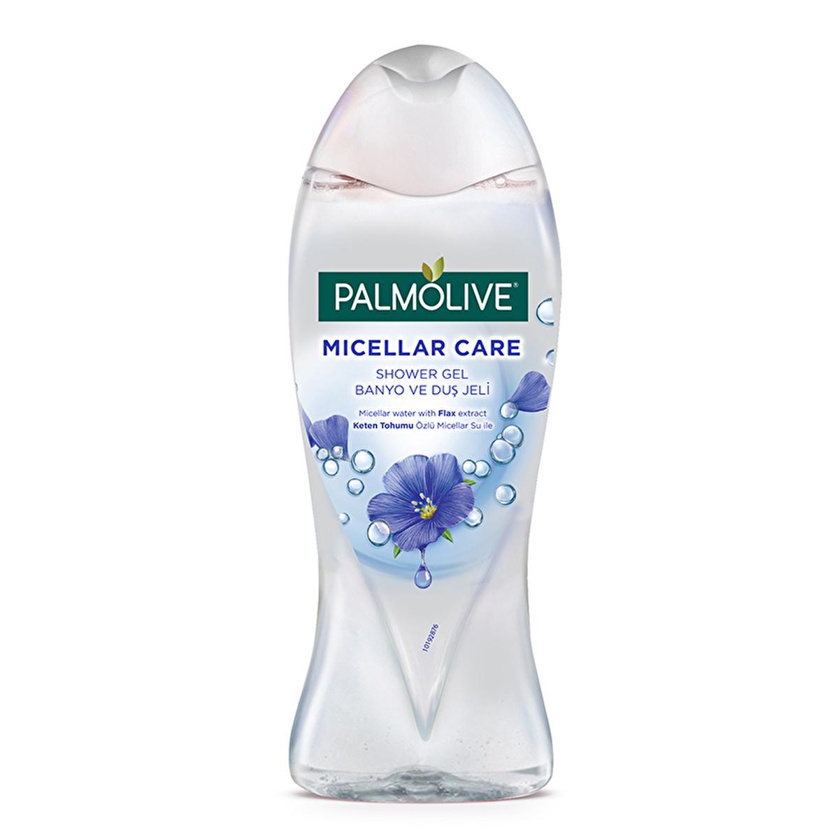 Palmolive Micellar Care Bath & Shower Gel: Gentle, Natural Body Wash for Daily Moisturizing & Sensitive Skin - Flaxseed Enriched, 16.91 fl oz