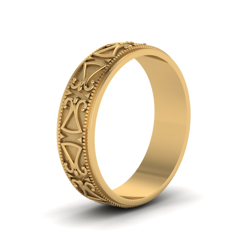 Antique Design Wedding Band